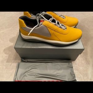 prada men calzature uomo sneakers yellow size 11
